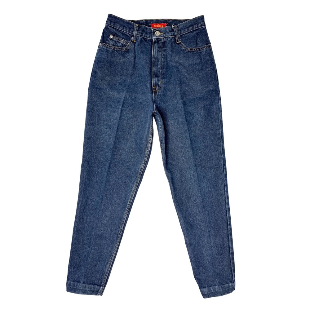 Bonjour Vintage High Rise Tapered Jeans Womens 11 Blue Denim‎ Made in USA